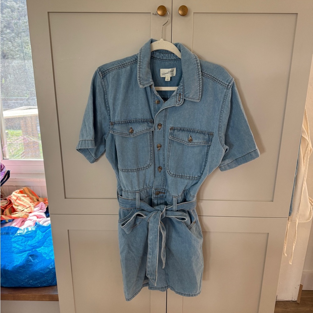 Universal Thread Blue Denim Romper Size 10 New With Tags